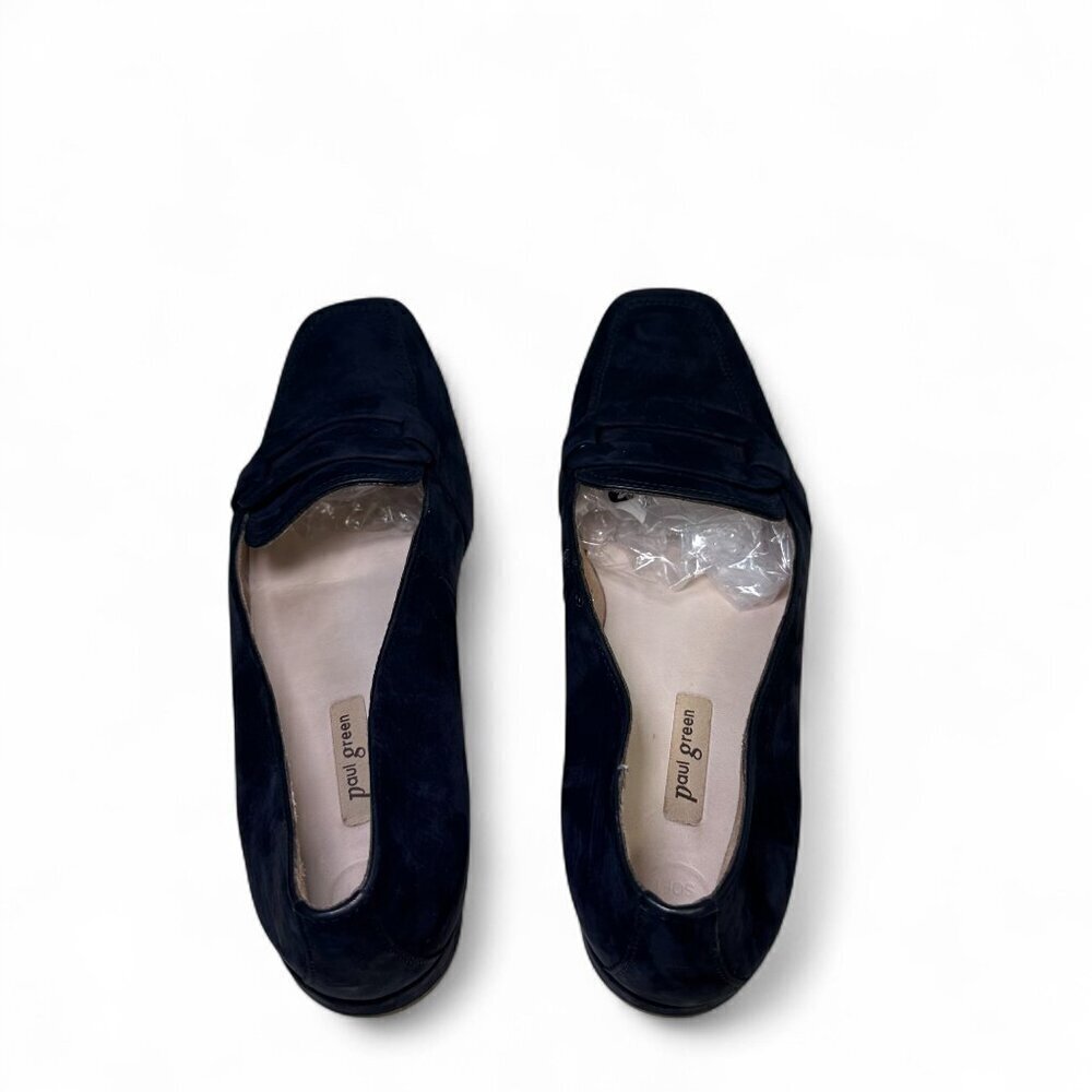 PAUL GREEN Sapphire Blue Rimona Flat Suede Loafers - Size UK 5 - Picture 4 of 14